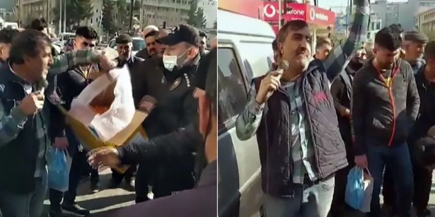 Van'da zamlara tepki gösteren esnaf gözaltına alındı