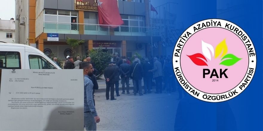 Diyarbakır'ın Bismil İlçesi Belediyesi Yönetimi PAK'ın Kürtçe seçmeli ders ile ilgili pankart asmasına izin vermedi