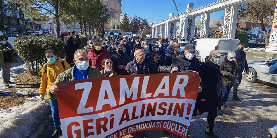 Dersim'de zamlar protesto edildi