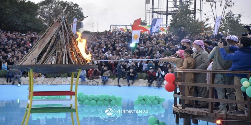 Başkan Barzani’nin katılımıyla Erbil’de coşkulu Newroz kutlaması