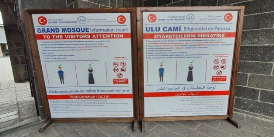 Diyarbakır Ulu Camii’nde Rusça var, Kürtçe yok