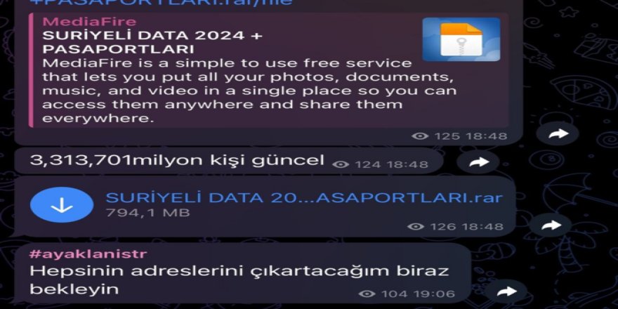 Skandal sızıntı: Kayıtlı 3 milyon Suriyelinin bütün bilgileri ırkçı çağrılar yapılan Telegram gruplarında