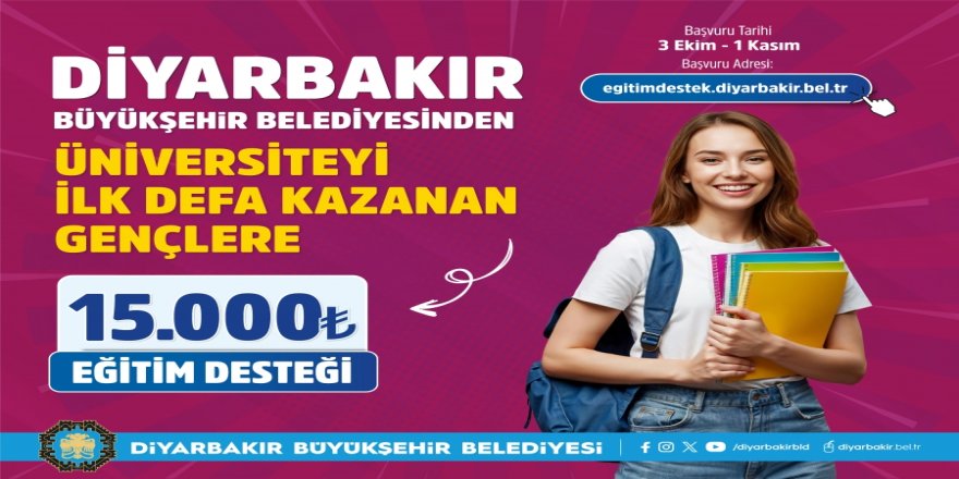 Diyarbakır Büyükşehirden 3 bin öğrenciye destek